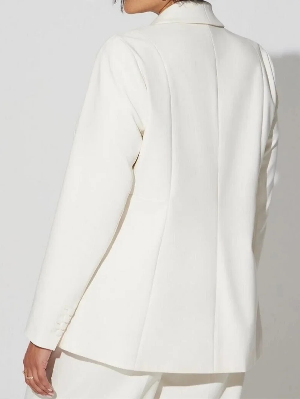 torrid Soho Studio Refined Crepe Blazer Cream Shawl Collar Blazer *Nwt* - Picture 4 of 16